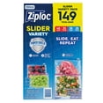 thumbnail image 1 of Ziploc Gallon Quart Freezer and Storage Slider Bags Variety Pack, Power Shield Technology, 149 ct., 1 of 7