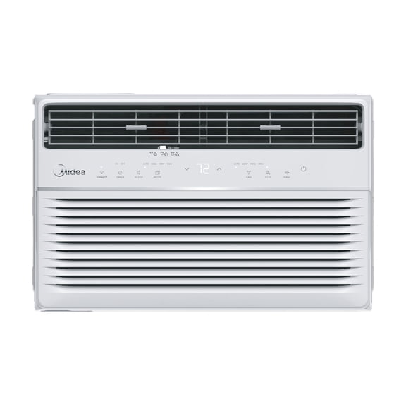 Midea 10,000 BTU Room Window Air Conditioner, Remote Control, Energy Star w/Wifi & Voice Control, For Spaces up to 450 Sq. Ft., MAW10S1YWT