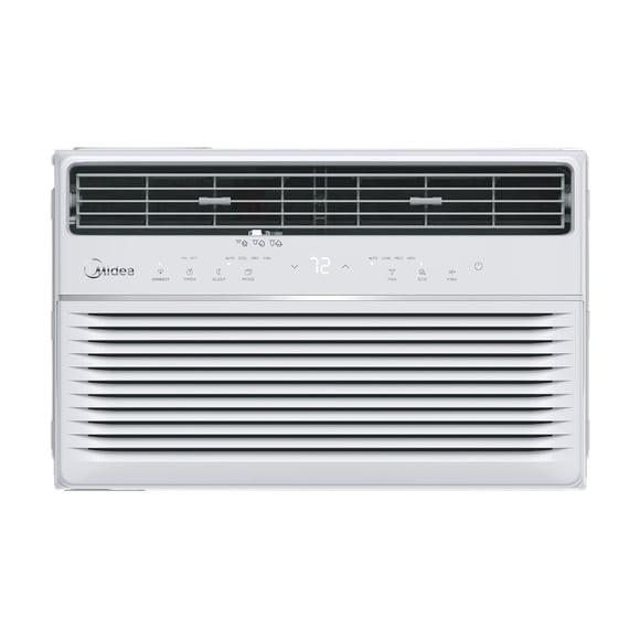 Midea 10,000 BTU Room Window Air Conditioner, Remote Control, Energy Star w/Wifi & Voice Control, For Spaces up to 450 Sq. Ft., MAW10S1YWT