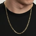 thumbnail image 4 of Solid Figaro Chain Necklace in 14K Gold, 4 of 5