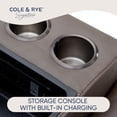 thumbnail image 6 of Cole & Rye Signature Leather 6-Piece Dual Power Sectional with Storage Console, 6 of 11