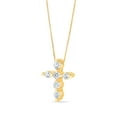 thumbnail image 2 of 0.20 CT. T.W. Round Cut Diamond Cross Pendant Necklace in 14K Gold, 2 of 7