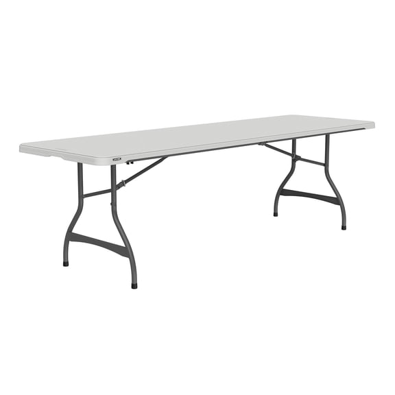 Lifetime 8' Light Commercial Fold-In-Half Table, White