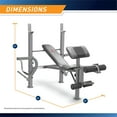 thumbnail image 2 of Marcy Standard Weight Bench, Butterfly Attachment & Leg Developer, 2 of 10