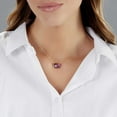 thumbnail image 4 of Cushion Cut Gemstone Bezel Set Necklace in 14K Gold, 4 of 5