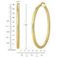 thumbnail image 4 of High Polish Hoop Earrings in 14K Gold, 4 of 7