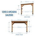 thumbnail image 12 of Backyard Discovery Arcadia Cedar Gazebo with PowerPort, Choose Size, 12 of 14