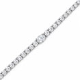 thumbnail image 2 of Round and Oval Cut Gemstone Tennis Bracelet in Sterling Silver, 2 of 3