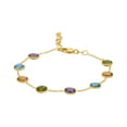 thumbnail image 2 of Multi-Gemstone Station Bracelet in 14K Gold, 2 of 4