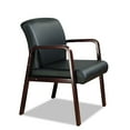 thumbnail image 3 of Alera Reception Lounge Series Leather Guest Chair, Mahogany/Black, 3 of 19