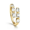 thumbnail image 2 of 14Kt Yellow Gold Lab Created White Sapphire By-Pass Ring, 2 of 5