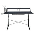 thumbnail image 2 of Techni Sport TS-200 Carbon Computer Gaming Desk with Shelving, Black, 2 of 9