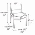 thumbnail image 8 of Lifetime Plastic Stacking Chair /Black & Silver - Commercial, 8 of 8
