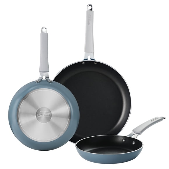 Tramontina 3-Piece Frying Pan Set with Nonstick Interior, Assorted Colors