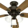 thumbnail image 7 of Hunter 52 inch Swanson Matte Black Ceiling Fan with LED Light Kit and Pull Chain, 7 of 10
