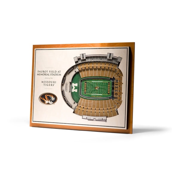 YouTheFan Missouri Tigers 17"x13" 3D 5 Layer Stadium View Wall Art