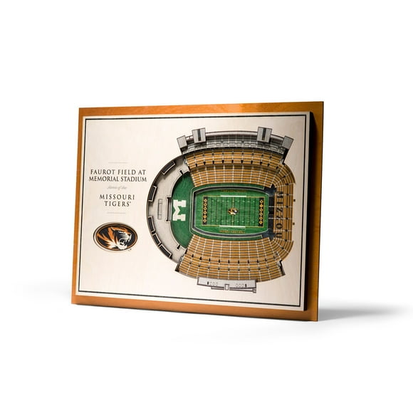 YouTheFan Missouri Tigers 17"x13" 3D 5 Layer Stadium View Wall Art