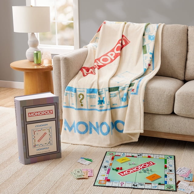 Licensed Classic Boxed Board Game Silk Touch Throw, 50" x 70"