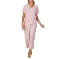 thumbnail image 1 of Character Ladies 2-Piece Short Sleeve Henley and Crop Pant PJ Set, 1 of 7