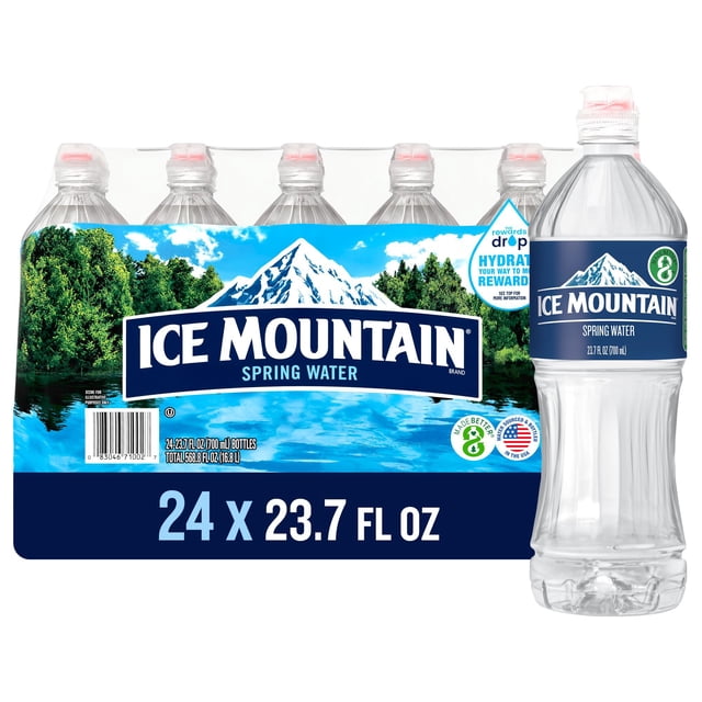 Ice Mountain 100% Natural Spring Water 700 mL, 24 pk.