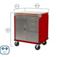thumbnail image 2 of Seville Classics UltraHD 4-Drawer Rolling Cabinet, 28" W x 25" D x 34.5" H, 2 of 12