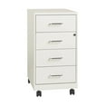 thumbnail image 3 of Hirsh 18" Deep 4-Drawer Metal Mobile Organizer, 4 Box Drawers, White, 3 of 19