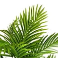 thumbnail image 3 of Faux 48" Palm in Black Ribbed Metal Planter, 3 of 6