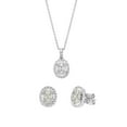thumbnail image 1 of 0.80 C.T. TW Oval Shaped Diamond Earrings and Pendant Set in 14K Gold, 1 of 11