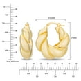thumbnail image 3 of Neuhardt Bold Twist Earrings in 18K Gold Vermeil, 3 of 7