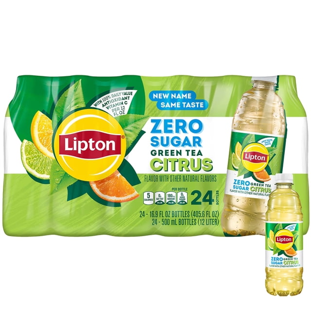 Lipton Zero Sugar Green Tea Citrus Iced Tea, 16.9 fl. oz., 24 pk.