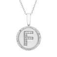 thumbnail image 1 of Diamond Initial Pendant Necklace in Sterling Silver, 1 of 5