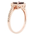 thumbnail image 2 of Emerald Cut Gemstone & 0.23 Halo Diamond Ring in 14K Gold, 2 of 4