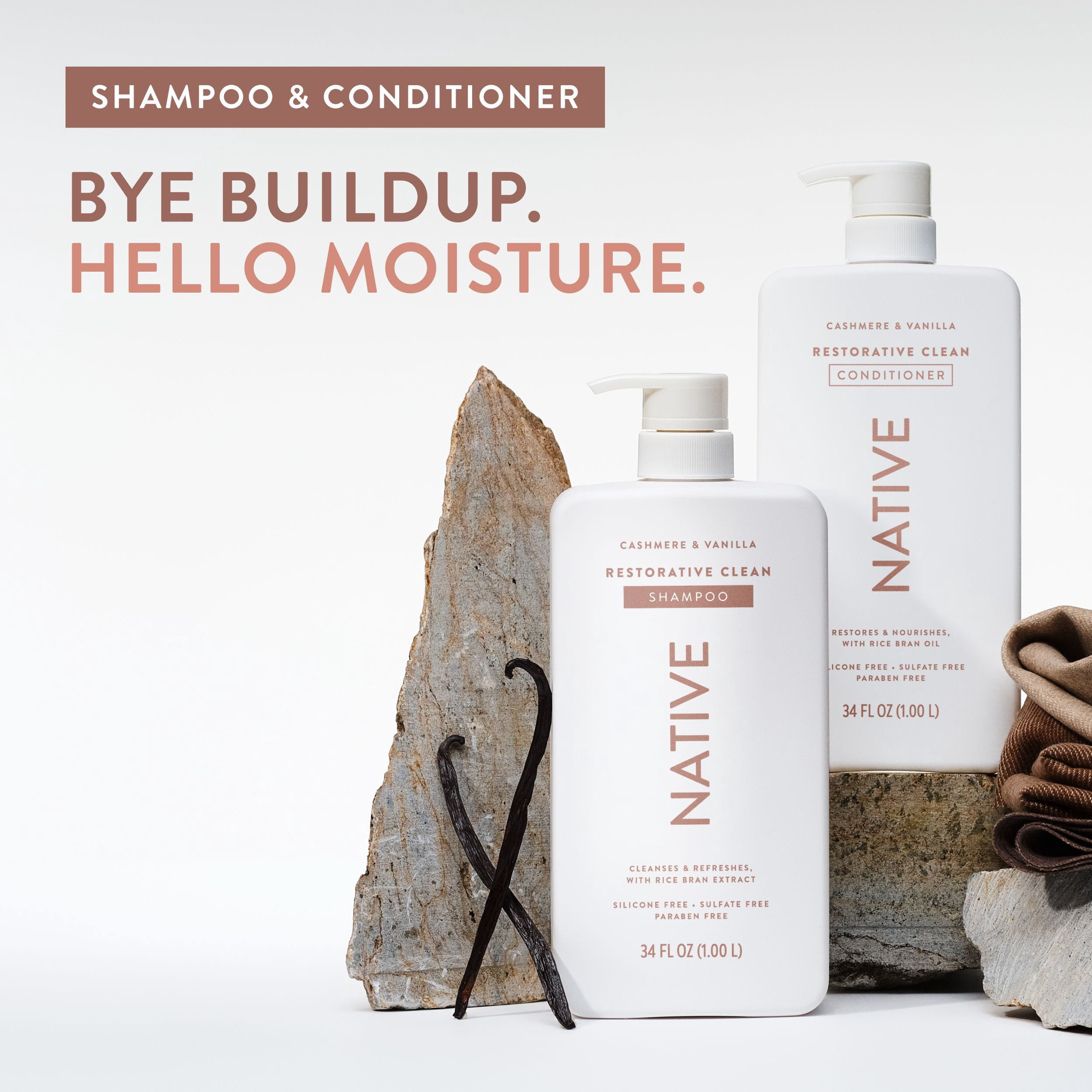 Native Restorative Clean Shampoo + Conditioner, 34 fl. oz., 2pk