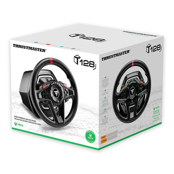 Thrustmaster T128 Racing Wheel & Pedal Set for Xbox Series X|S and PC – Force Feedback Gaming Steering Wheel for Driving Simulator
