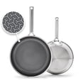 thumbnail image 1 of GreenPan Apex 2-Piece Hybrid Stainless Steel Fry Pan Set, 10" & 12", 1 of 10