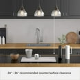 thumbnail image 6 of Hunter Cypress Grove Glass 3 Light Pendant Light Fixture, Round Cluster and Linear Cluster, 6 of 9
