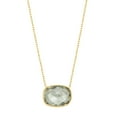 thumbnail image 2 of Cushion Cut Gemstone Bezel Set Necklace in 14K Gold, 2 of 5
