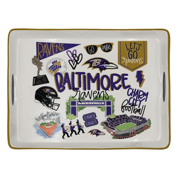 Baltimore Ravens Ceramic Serving Tray