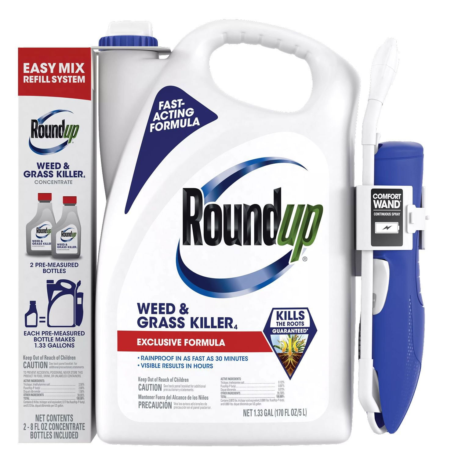 Roundup Weed and Grass Killer4 Club Bundle with Comfort Wand and 2