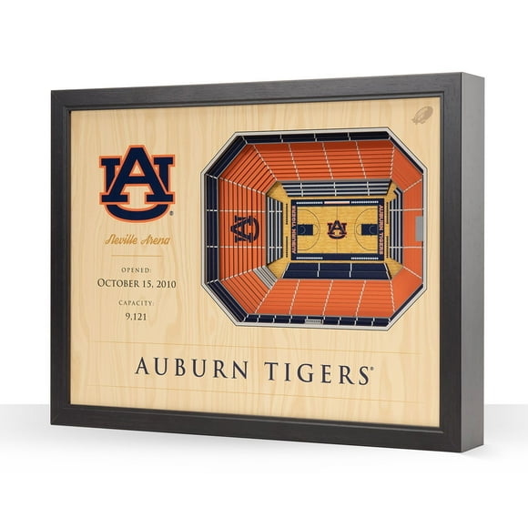 YouTheFan Auburn Tigers 25-Layer Basketball Stadium View 3D Wall Art