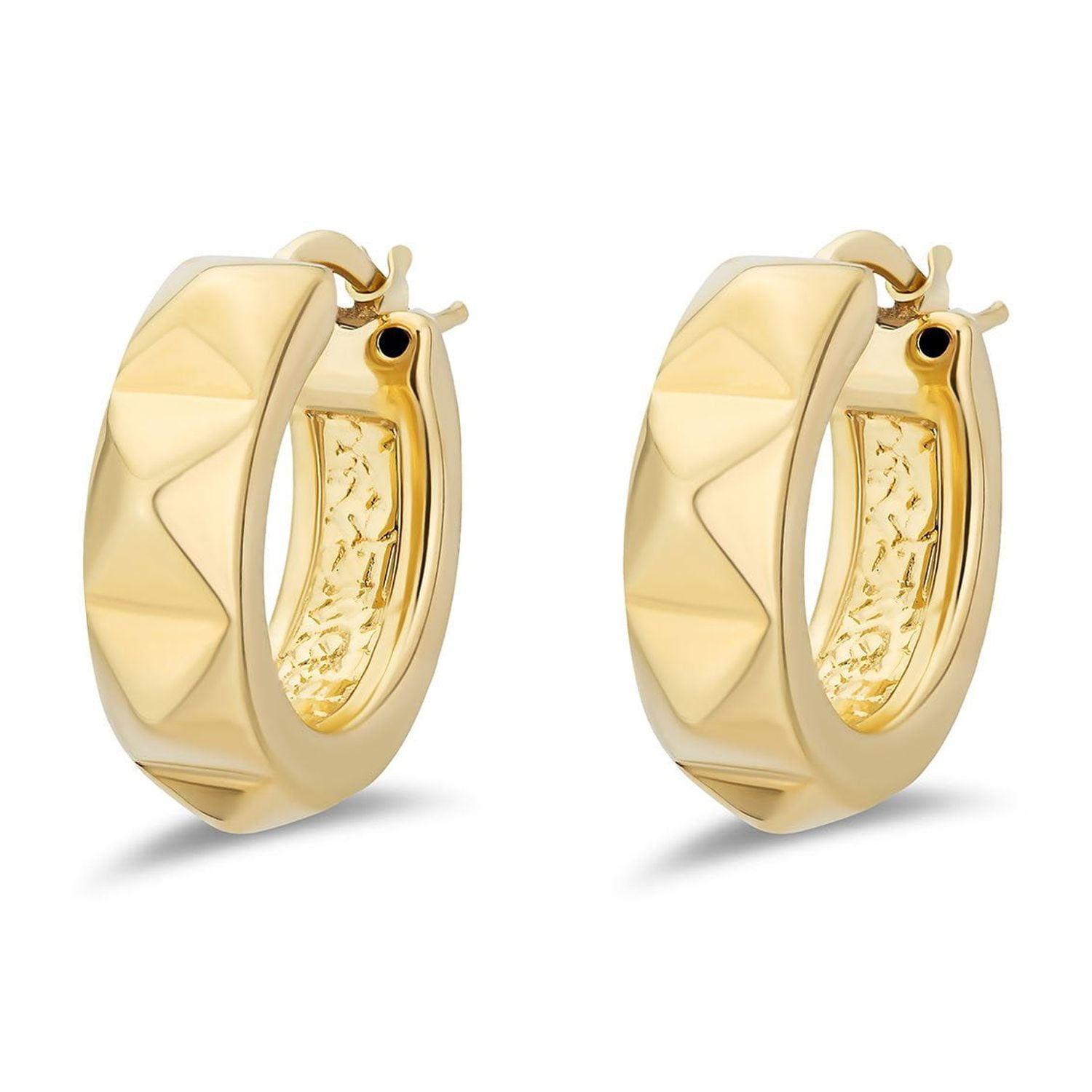 Neuhardt Pyramid Hoop Earrings in 18K Gold Vermeil - Samsclub.com