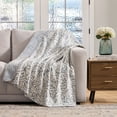 thumbnail image 1 of Tahari Home Reversible Printed Plush Throws, 50" x 60", 1 of 5