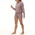 thumbnail image 2 of 525 Women's 2-Piece Hoodie and Short Pajama Set, 2 of 7