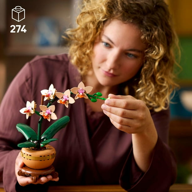LEGO Botanicals Mini Orchid Building Set for Adults, 274 pc