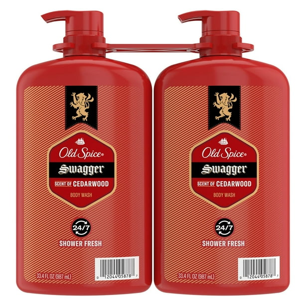 Old Spice Swagger ボディウォッシュ シダーウッド Old Spice Swagger Scent of Cedarwood Men's Body Wash, 33.4