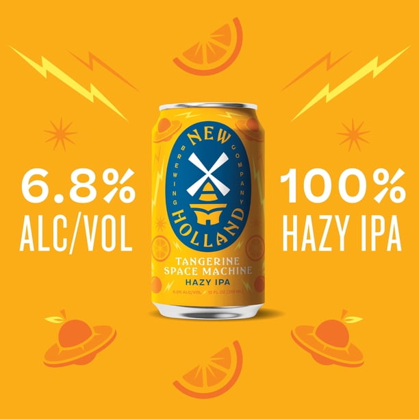 New Holland Brewing Tangerine Space Machine IPA Ale Beer, 12 fl