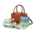 thumbnail image 1 of Veronica Jamison Hampton Faux Leather Lunch Tote by Arctic Zone, Lunch Bag with Food Storage & Ice Pack, 1 of 16