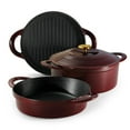 thumbnail image 1 of Tramontina 4-Piece Stackable Enamel Cast Iron Cookware Set (Choose Color), 1 of 15