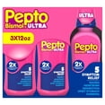 thumbnail image 1 of Pepto Bismol Ultra Liquid, Original, 12 fl. oz., 3 pk., 1 of 9