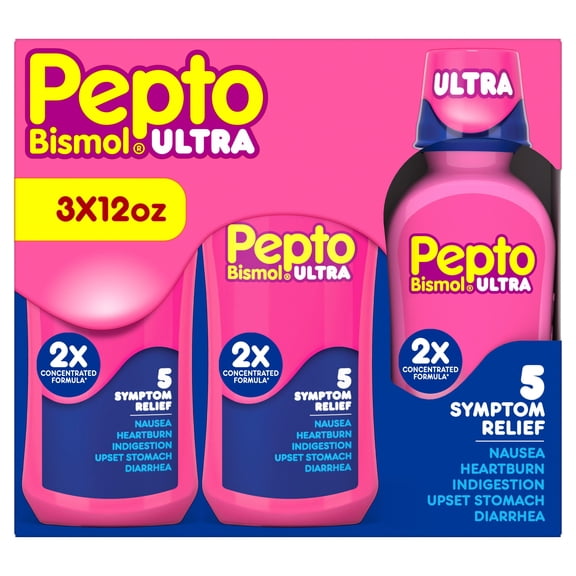 Pepto Bismol Ultra Liquid, Original, 12 fl. oz., 3 pk.